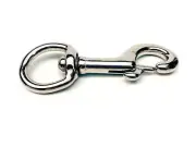 5" Swivel Eye Bolt Snap Hook, Nickel Finish