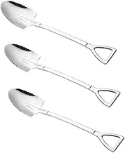 SECFOU Set of 3 Scrapers Serrated Grapefruit Spoons Stainless Steel Mirror Finish Easy-Clean