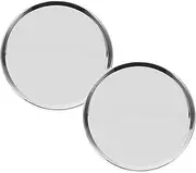 LOORGVEL 2Pcs Wheel Center Hub Caps Silver Automotive Wheel Rim Cover Replacement for Enhanced Vehicle Appearance Compatible with Various Car Styles