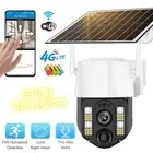 Solar Camera Dual Lens Human Detect Energy Waterproof Home Security Protection