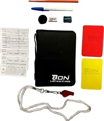 Referee Card Red Yellow Football Sport Wallet Notebook Pencil Soccer Game Kit