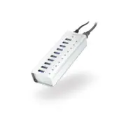 Alogic 10 Port USB Hub With ChargingAluminium Unibody PowerPrime Series Hubs - VPLU3H10AP