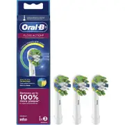 Oral-B Floss Action Electric Toothbrush Replacement Brush Heads, 3 Pack