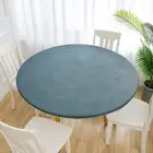Jacquard Waterproof Tablecloth Elastic Edged Tablecloth Wipeable Table Cloth ...