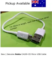 New & genuine Nokia short 24cm Micro USB Data Charging Cable: Samsung & Androids