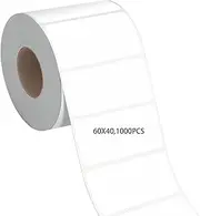 Suithink 1000 Pcs 40 X 60MM Plain Name tag Labels, Blank Name Badge with Permanent Adhesive Writable White Name Tag Stickers for School Office Home with Perforation Line