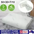 Luxury Soft Contour Bamboo Pillow Cushion Memory Foam Fabric Hypoallergenic OZ