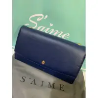 在飛比找蝦皮購物優惠-S'AIME 東京企劃 真皮 圓形LOGO 鏈條 晚宴包