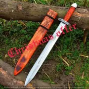 HF KNIVES 28" Handmade Medieval Norse Sword Handmade Norse Sword With Scabbard