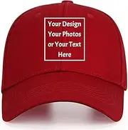 [ZMvise] Custom Your Picture Text Logo Unisex Personalized Plain Adjustable Hat Baseball Cap