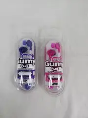 JVC Gumy Plus Stereo Headphones Noise Isolation Remote + Mic - HA-FR55-V