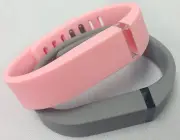 2 Small Combo Light Candy PINK, GREY for FitBit FLEX Wristband/Bracelet