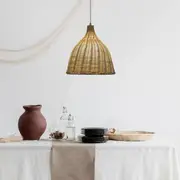 Oriel Lighting BUKIT Cane Shade Pendant Light