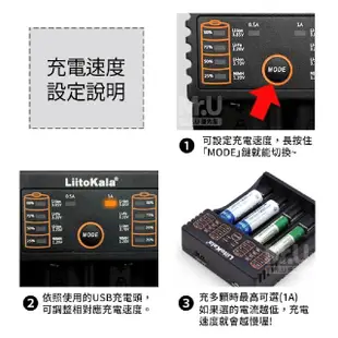 【Mr.U 優先生】LiitoKala 充電電池充電器 四槽(風扇電池 3號電池 4號電池 鎳氫電池 智能充電)