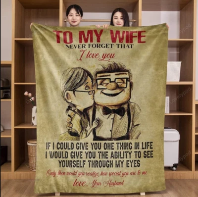 Love My Wife Throw Sofa BLANKET Mother Day Gift All Over Print Best Price