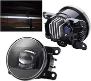 Siemid New Generation LED Fog Light Pair for For.d Focus Fiesta Escort Edge Ecosport Explorer Raptor C-MAX Fusion Ranger Taurus Transit 2001 2004 2010 2011 2012 2013 2015 2017 2021 2023