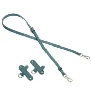 Adjustable Leather Shoulder Strap Purse Straps Replacement with Clasp Blue