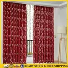 Vine Leaves Tulle Door Window Curtain 2M Drape Panel Sheer Valances(Red) .