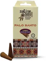 Crystal Wonderland Palo Santo Backflow Incense 24 Jumbo Cones Green Tree