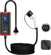 EV Charger Type 2, Portable EV Charger with 15A AU Plug and 10A Adapter, Compatible with All IEC 62196-2 EVs and PHEVs, for Toyota, BMW, Mitsubishi, Chevrolet, Hyundai, Ford (White, 5M)