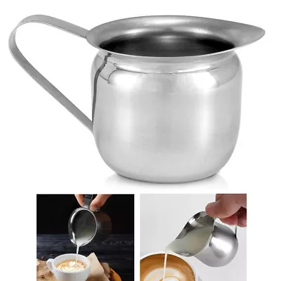 1 Stainless Steel Bell Creamer Coffee Espresso Server Pitcher Frothing Cup 5oz