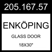 IKEA ENKOPING ENKÖPING Glass Door Brown Walnut Effect 18x30" 205.167.57