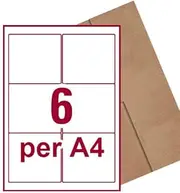 [6 Per Page] A4 Self Adhesive Address Labels Laser Inkjet Print Mailing Stickers Label 99.1 x 93.1mm 40 Sheets 240 Labels
