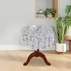 Round White Lace Tablecloth Decorative Boho Table Protector Fabric Table Cover