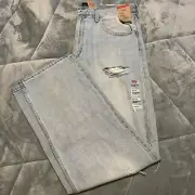LEVIS Silvertab Loose Jeans Loose Thru Seat & Thigh Light Blue Indigo 36x34