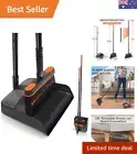 Compact Broom and Dustpan Set with 46.5'' Handle - Stylish & Efficient Cleaning