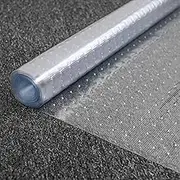 Clear Plastic Floor Protector Mat, No-Slip, Waterproof, Easy-to-Clean Carpet Protector with Spiked Backing, Runner Rug Protector for Home Office Hallway, 26.8 in Wide x 12 Ft Lon