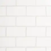 Delphi Subway Natural White 3 in x 6 in Polished Wall Ceramic Tile 4 Sq Ft Case