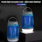 Solar Electric Mosquito Killer LED Bug Insect Zapper Flashlight for Camping Tent
