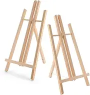 2 Pack 16 Inch Painting Easel Stand with Durable Material, Portable Wooden Display Easel, Mutifunction Mini Tabletop Easel, Tripod Stand for Canvas Photo Picture Sign (23 * 40 CM)