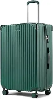 [ZUNI] 28" Carry On Luggage with Spinner Wheels & Built in Lock, ABS Durable Suitcase Luggage with Height Adjustable Handle, Lightweight Luggage for Travel & Business - Dark Green