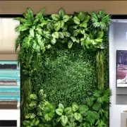 Artificial Plants Grass Panel 16X24in Faux Eucalyptus Greenery Backdrop Garden