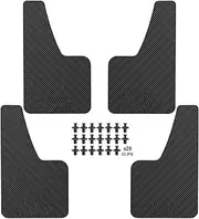 AUTOXBERT Rubber Car Mud Flaps,Mudguards Splash Guards,Mudguards Panels,Rubber Heavy Duty Truck Mud Flaps,Automotive Fender Mudflaps Universal,Black,for Car, Small SUV, Van, Hatchback，UTV, ATV, etc