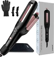 janelove 4 in 1 Adjustable Hair Waver, Waver Curling Iron, Hair Crimpers and Wavers, Deep Waver, Create 4 Types of Waves-0.87in-1in-1.1in-1.25in, 5 Temps with LED Display, Ideal Gifts for Women