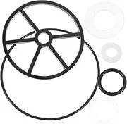 TOGEVAL 1 Set Filter Valve Ring Pool Filter Valve Seal Replacement Pool Filter Valve Replacement Ring Pool Filter Valve Replacement Gasket Pool Filter Valve Gasket Gasket Rubber Black