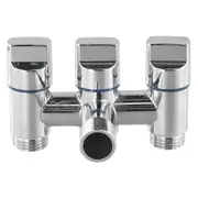 3 Way Angle Valve Improve the Functionality of Your Home or Commercial Spaces with the Three Way Diverter Valve,A Silver