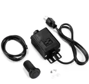 Garbage Disposal Air Switch Kit with Power Cord Kit Sink Top Waste Disposer BLK