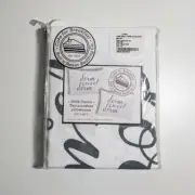 Dorm Sweet Dorm White Pillowcases NEW Cotton Standard Set of 2 College Decor
