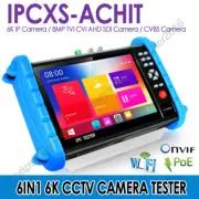 Rsrteng 7" IPCXS-ATCHI 12MP IP CVBS AHD CVI TVI POE Security Camera Tester WiFi