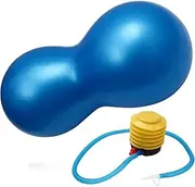PartyKindom PVC Yoga Peanut Ball with Inflator Thicken Fitness Exercise Ages Smooth Surface Strong Bearing Capacity Enhance Flexibility and Balance
