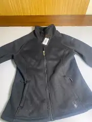 Spyder Stella Women's Sherpa Lined Knit Zip Jacket Black MEDIUM