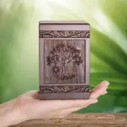 Cremation Urns for Human Ashes Adult Male Female Wooden Hummingbird Urns Box