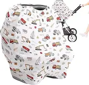 ycezw Baby Car Seat Cover, Car Seat Cover for Baby, Car Seat Canopy, Soft Multi-Purpose Nursing Cover for Breastfeeding, Baby Car Seat Canopy, Breathable Pram Cover