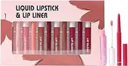 Lip Liner And Lipstick Combo, Lip Liner Pen Set, Long-Lasting Liquid Lipstick Set, Matte Plumping Lip Set, Lip Liner And Lipstick, 6 Lip Liners And 6 Lipsticks, Defined Lips Set