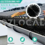12X Gutter Brush Roof Leaf Guard Heavy Duty Twigs Filter Home Garden 92x10cm