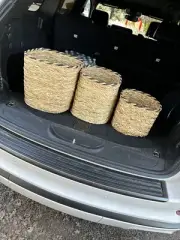 Set of 3 Basketweave Baskets